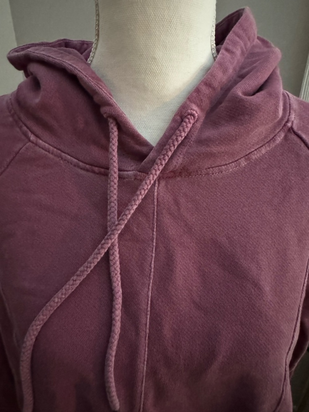 Pilcro Dusty Mauve Hooded Crewneck Sweater Size M - Picture 3 of 8